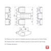 Balama usa aluminiu, lemn - Roto Solid S | 120 ATB, schema tehnica
