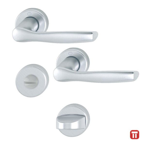 Maner usa interior cu rozeta - HOPPE Milano, baie, silver