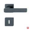 Maner usa interior cu rozeta - HOPPE Milano, cheie, negru