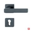 Maner usa interior cu rozeta - HOPPE Milano, cilindru, negru