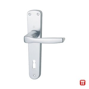 Maner usa interior cu sild - HOPPE Milano, cheie, argintiu