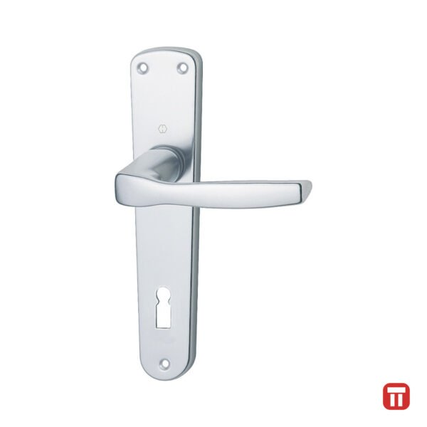 Maner usa interior cu sild - HOPPE Milano, cheie, argintiu